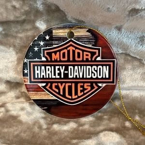 Ceramic Christmas Ornament -Harley Davidson